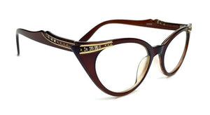 50's Retro Red Vintage Clear Lenses Cat Eye Glasses