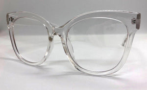 Clear Oversized Cat Eye Designer Style Glasses