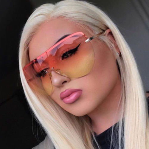 Sunset Peach Oversized Designer Sunglasses