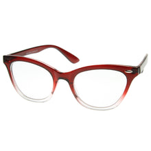 Load image into Gallery viewer, Red Ombre Cat Eye Clear Lens Two Tone Glasses