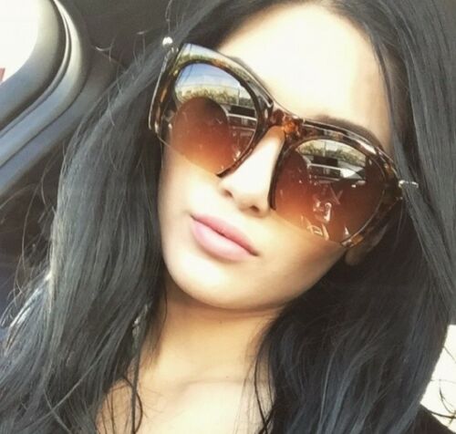 Gradient Tortoise Semi Rimless Gold Lined Sunglasses