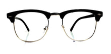 Load image into Gallery viewer, Wayfarer Half Rim White Two Tone Clear Glasses