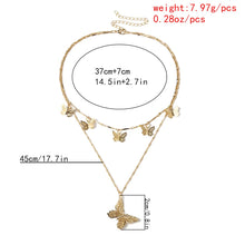 Load image into Gallery viewer, Butterfly Collar Choker Gold Fashion Boho Necklace