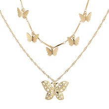 Load image into Gallery viewer, Butterfly Necklace Gold Dainty Choker Jewelry