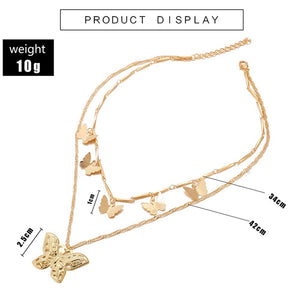 Butterfly Necklace Gold Dainty Choker Jewelry