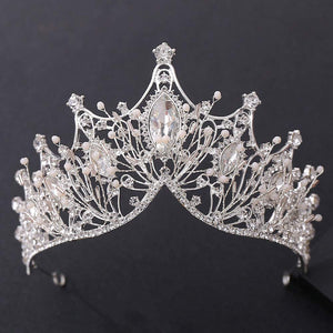 Rhinestones Silver Tiara Crown