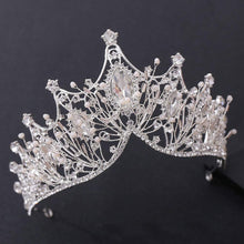 Load image into Gallery viewer, Rhinestones Silver Tiara Crown