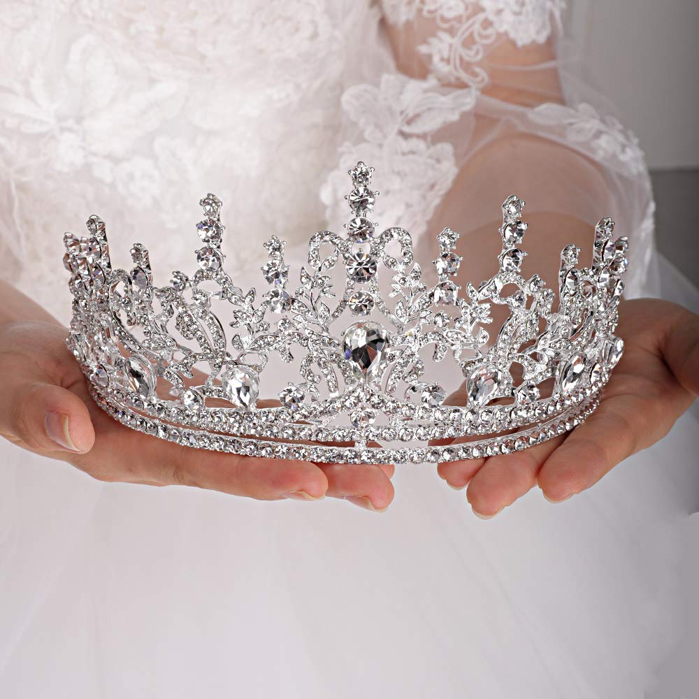 Crystal Rhinestones Silver Tiara Crown
