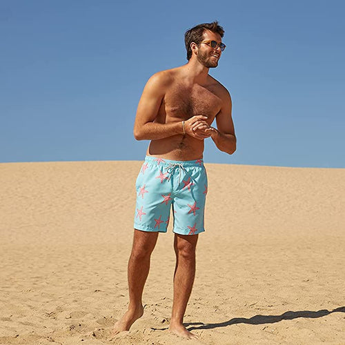 Men's Pink Starfish Swim Shorts