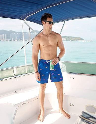 Men's Blue Shark Swim Shorts