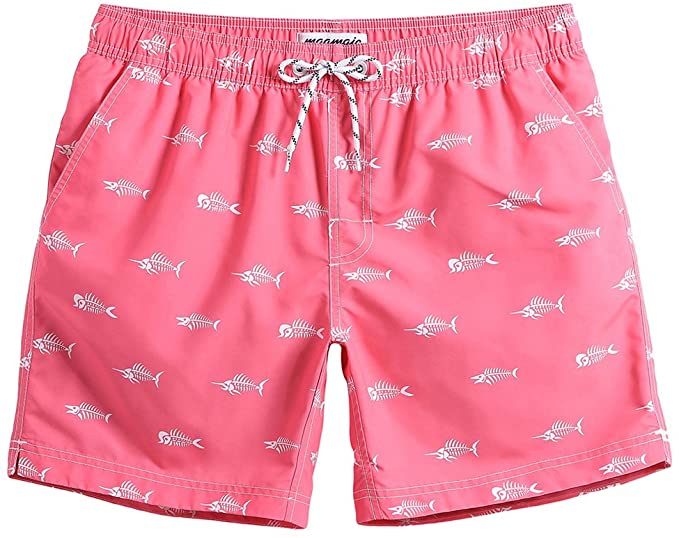 Men's Fishbone Pink Swim Shorts