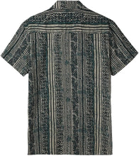 Load image into Gallery viewer, Summer Dark Green Short Sleeve Button Up Hawaiian Shirt