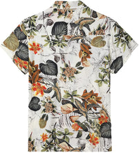 Load image into Gallery viewer, Summer White Flower Short Sleeve Button Up Hawaiian Shirt