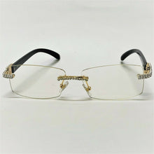 Load image into Gallery viewer, Men&#39;s Designer Style Clear Square Studded Frames