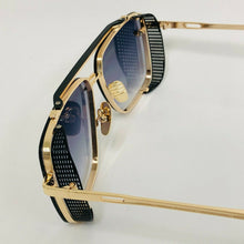 Load image into Gallery viewer, Men&#39;s Square Black Gradient with Gold Detail Sunglasses