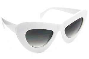 Vintage Style White Cat Eye Fashion Style Sunglasses