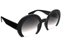 Load image into Gallery viewer, Cassidy Black Semi Rimless Oversized Round Sunglasses