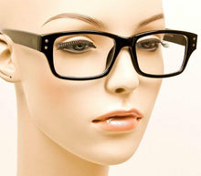 Load image into Gallery viewer, Black Square Rectangular Nerd Style Clear Lens Glasses