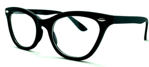 Intellectual Black Cat Eye Clear Glasses