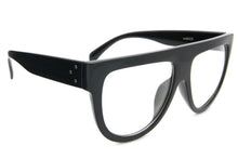 Load image into Gallery viewer, Designer Black Clear Oversized Flat Top Fashionable Glasses
