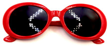 Load image into Gallery viewer, &quot;Superficial&quot; Red &amp; Black Round Oval Sunglasses