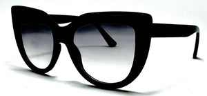 Black Oversized Cat Eye Gradient Designer Sunglasses