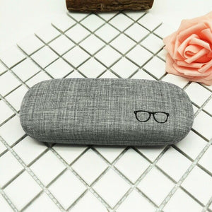 Linen Hard Shell Purple Eyewear/Frame Glasses Case Holder