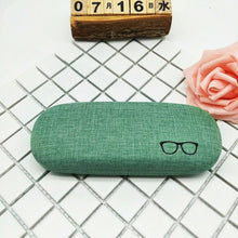 Load image into Gallery viewer, Linen Hard Shell Aqua Green Eyewear/Frame Glasses Case Holder