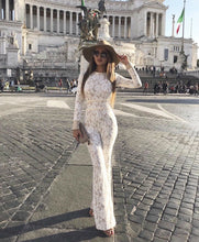 Load image into Gallery viewer, Italian White Lace Long Sleeve Jumpsuit