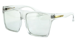 Vintage Square Flat Top Frame Clear Eyeglasses