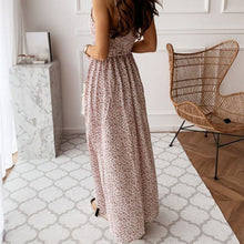 Load image into Gallery viewer, Floral Boho Black Sleeveless Button Down Maxi Dress