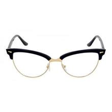 Load image into Gallery viewer, Classic Vintage Retro Black &amp; Gold Cat Eye Style Clear Lens Frames