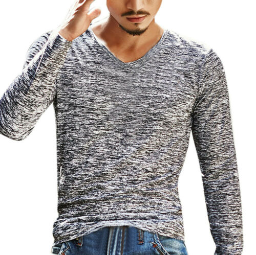 Men's Gray Marley Knit Long Sleeve Top