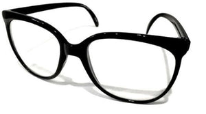 Angelina Black Framed Clear Wayfarer Glasses