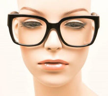 Load image into Gallery viewer, Retro Black Square Hipster Frames Clear Lens Eye Glasses