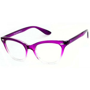 Luscious Brown Cat Eye Clear Ombre Eyeglasses