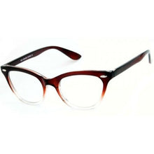 Load image into Gallery viewer, Luscious Brown Cat Eye Clear Ombre Eyeglasses