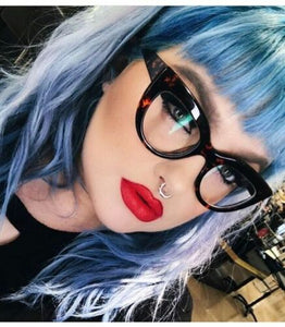 Black Oversized Cat Eye Shayla Style Designer Clear Glasses
