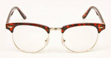 Load image into Gallery viewer, Men&#39;s Red Frosted Retro Style Round Clear Lens Glasses