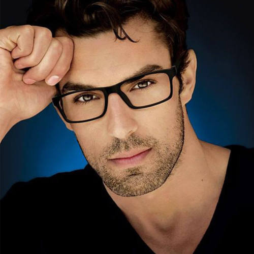 Men's Black Nerd Square Designer Clear Glasses Frames