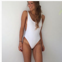 Load image into Gallery viewer, Basic Black Sleeveless One Piece Swimsuit