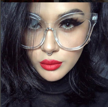 Load image into Gallery viewer, Clear Oversized Cat Eye Designer Style Glasses