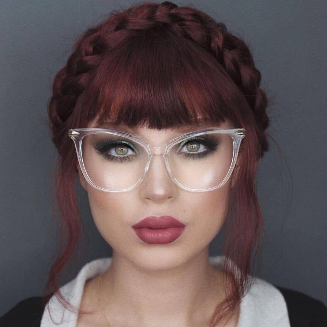 Vintage Style Retro Clear Metal Side Glasses